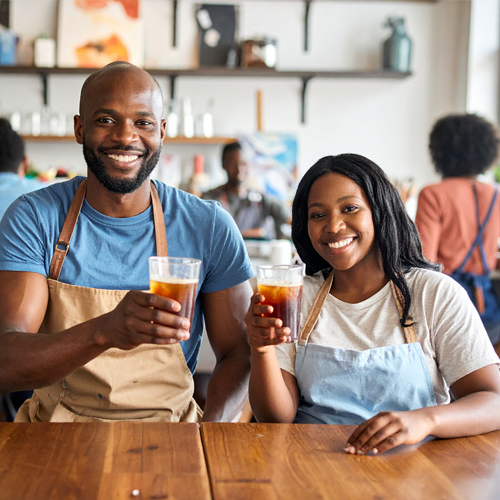 AI generated image used in 'Beekman Cold Brews' website