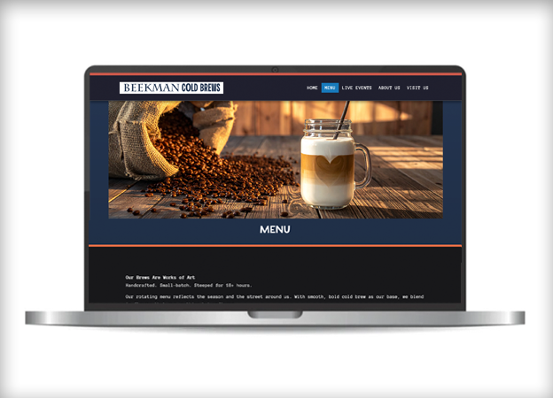 Image of 'Beekman Cold Brews' Menu Page
