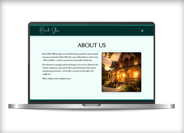 Image of 'Birch & Glen' About Us Page