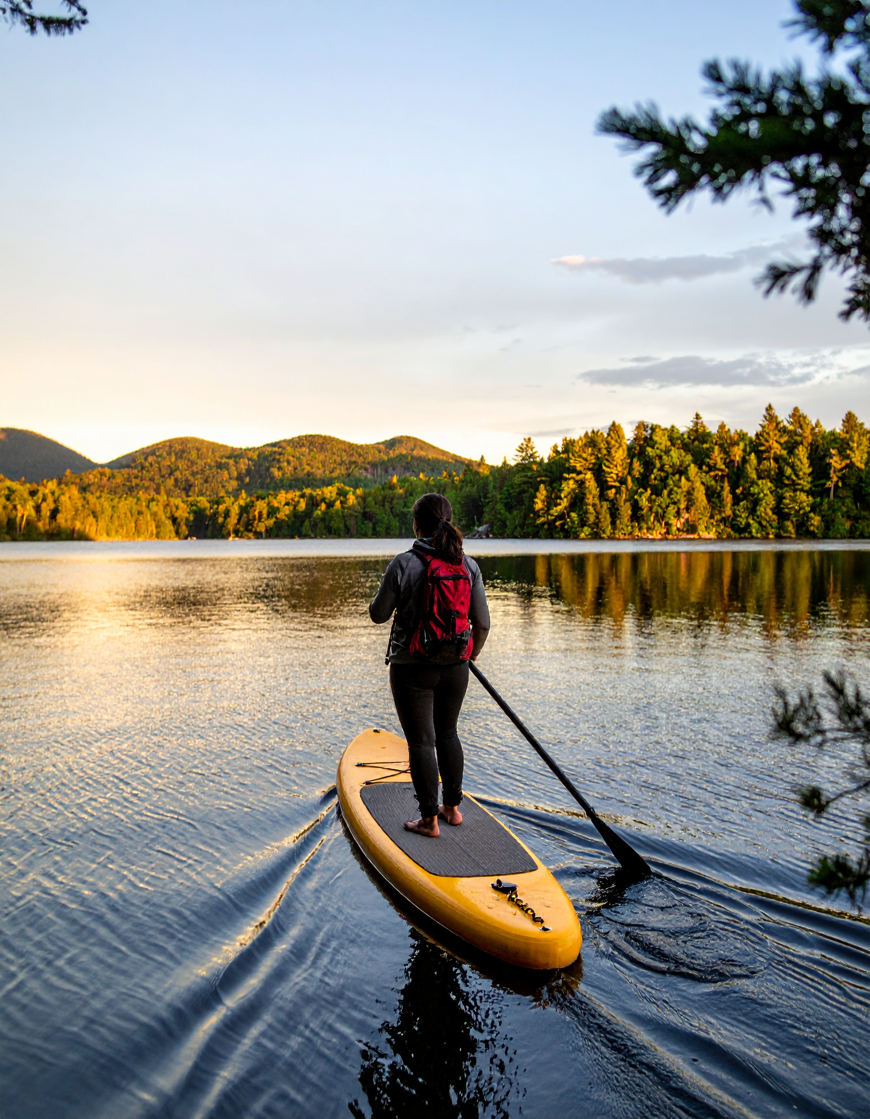 AI generated image used in 'Brant Lake Paddle Tours' website