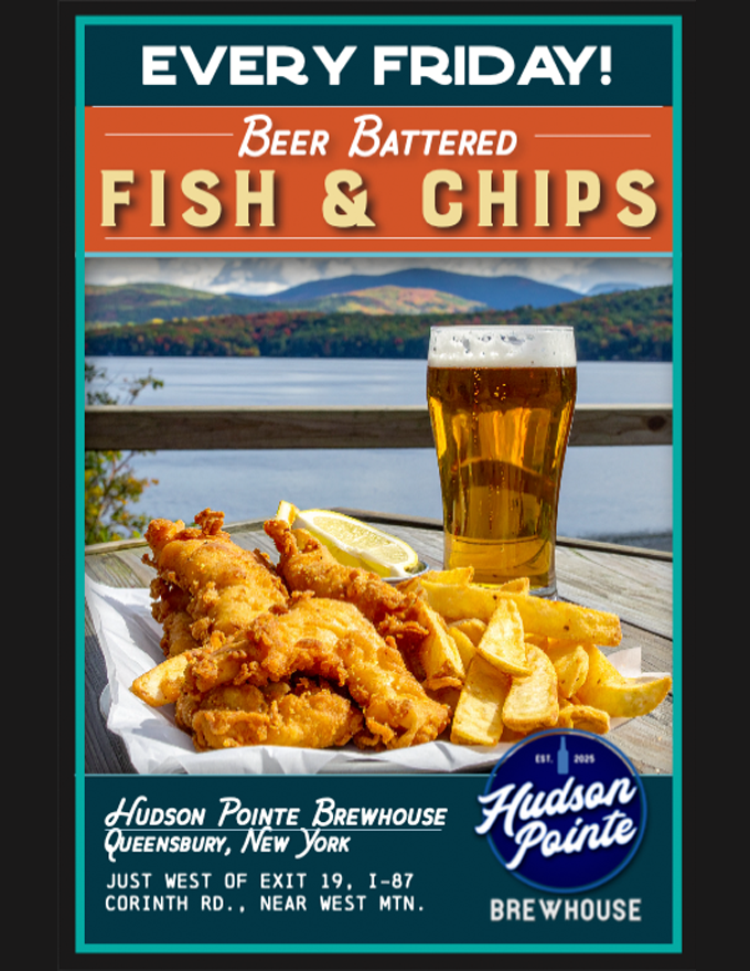Image of Hudson Pointe Brewhouse Fish & Chips Newspaper Ad