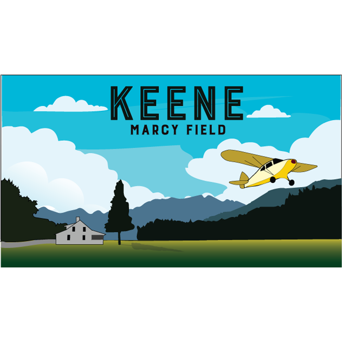 Illustration of Marcy Field, Keene, New York created with Generative Fill tool