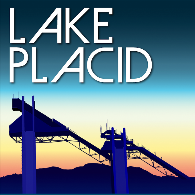 Illustration of Lake Placid Ski Jumps