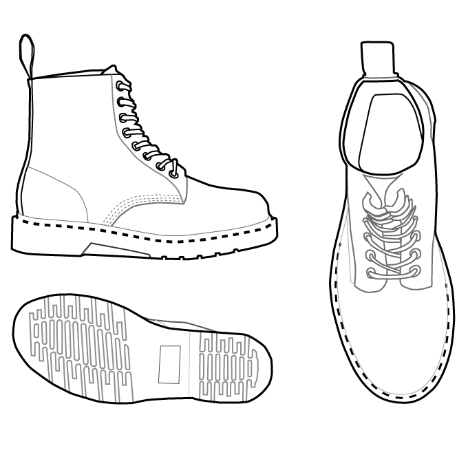 Image of outline of Shoe