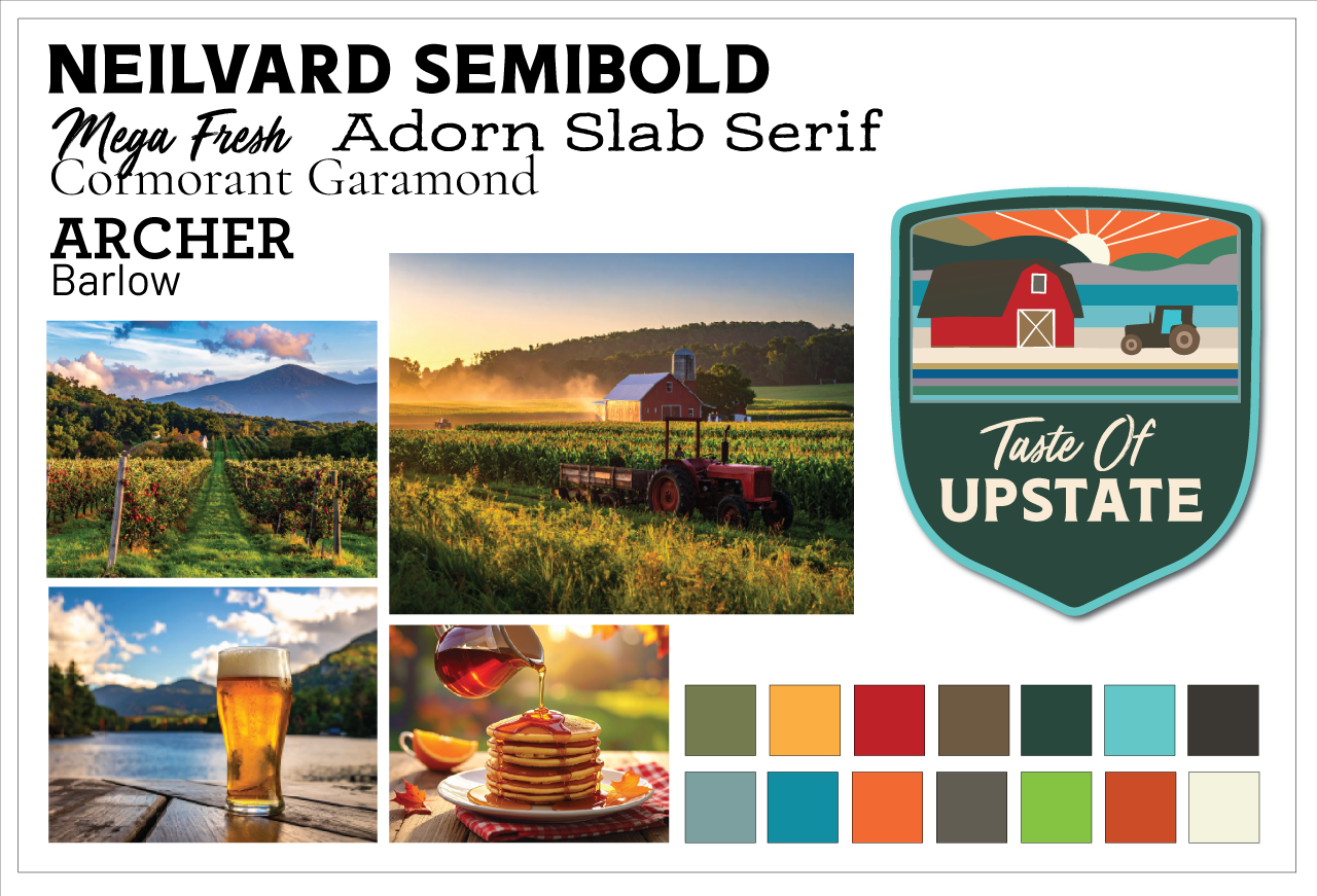 Image of mood board for 'Taste if Upstate'