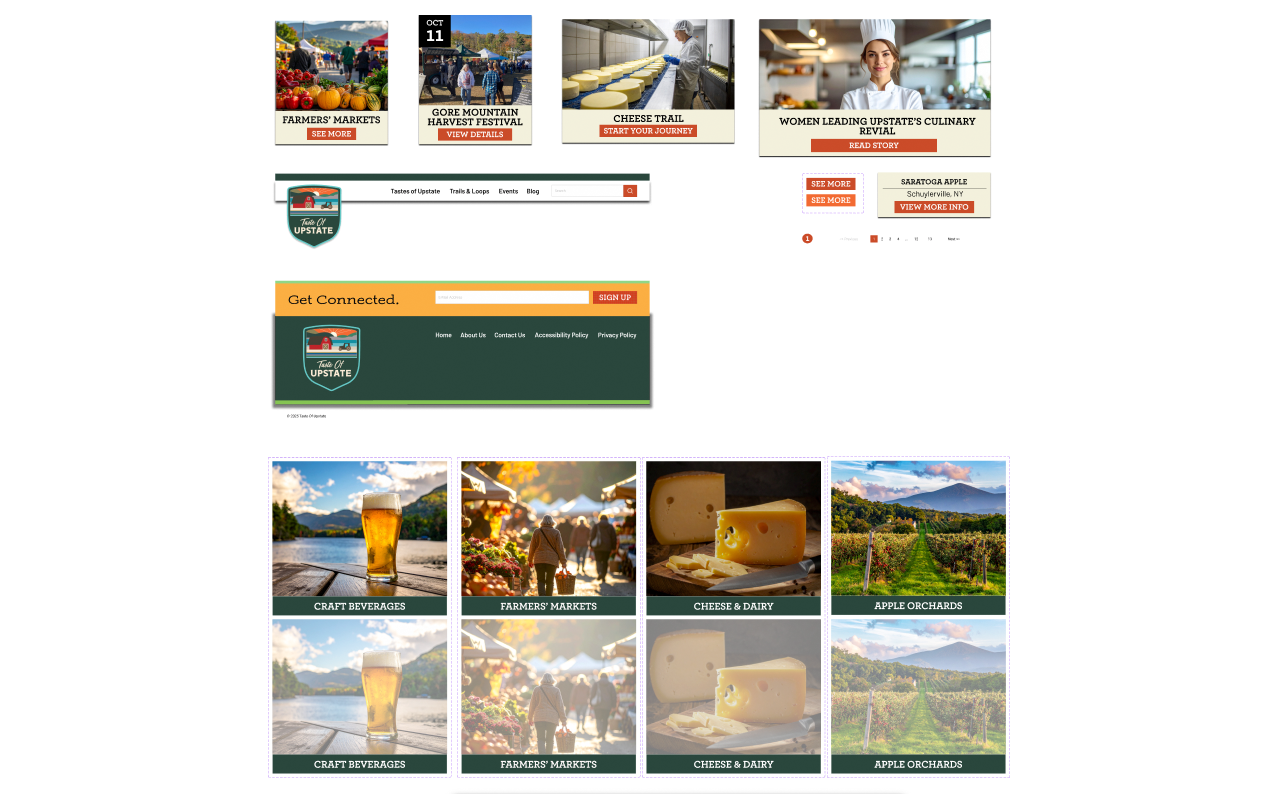 Image of UI Kit for 'Taste of Upstate'